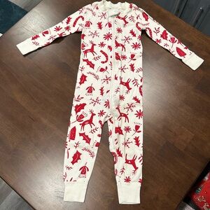 Hanna Andersson Festive Red and Cream 2T Holiday PJs